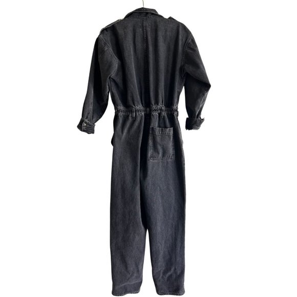 Agolde Vianka Denim Utility Button Up Jumpsuit Long Sleeve Size 6 Photogram - Picture 4 of 8